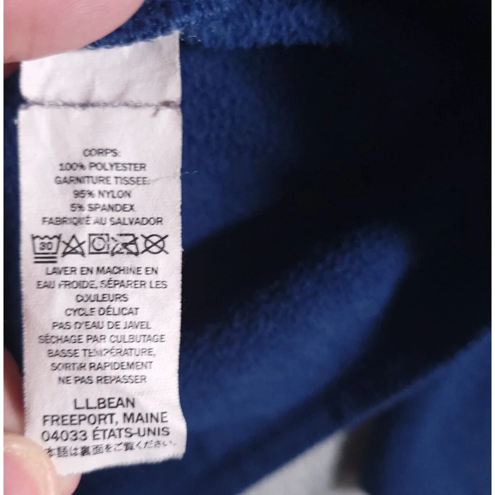 LL Bean Jacket‎ Mens XL Blue Fleece Slightly Fitted Full Zip Gorpcore 502814
